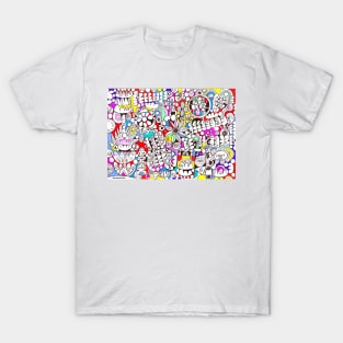 Flower Power Abstract Pattern Art T-Shirt